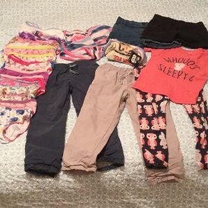 29pc toddler girls size 4T/4 pants, shorts, Socks